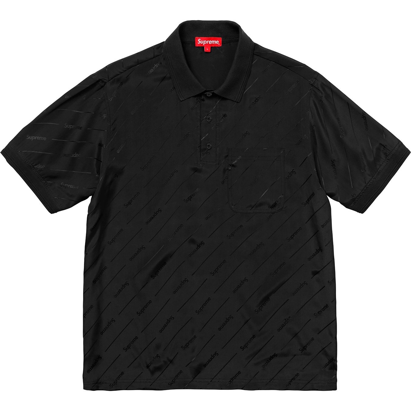 Jacquard Logo Silk Polo view 6